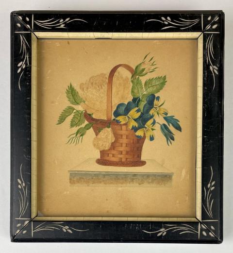 1975.27 framed Basket of Flowers