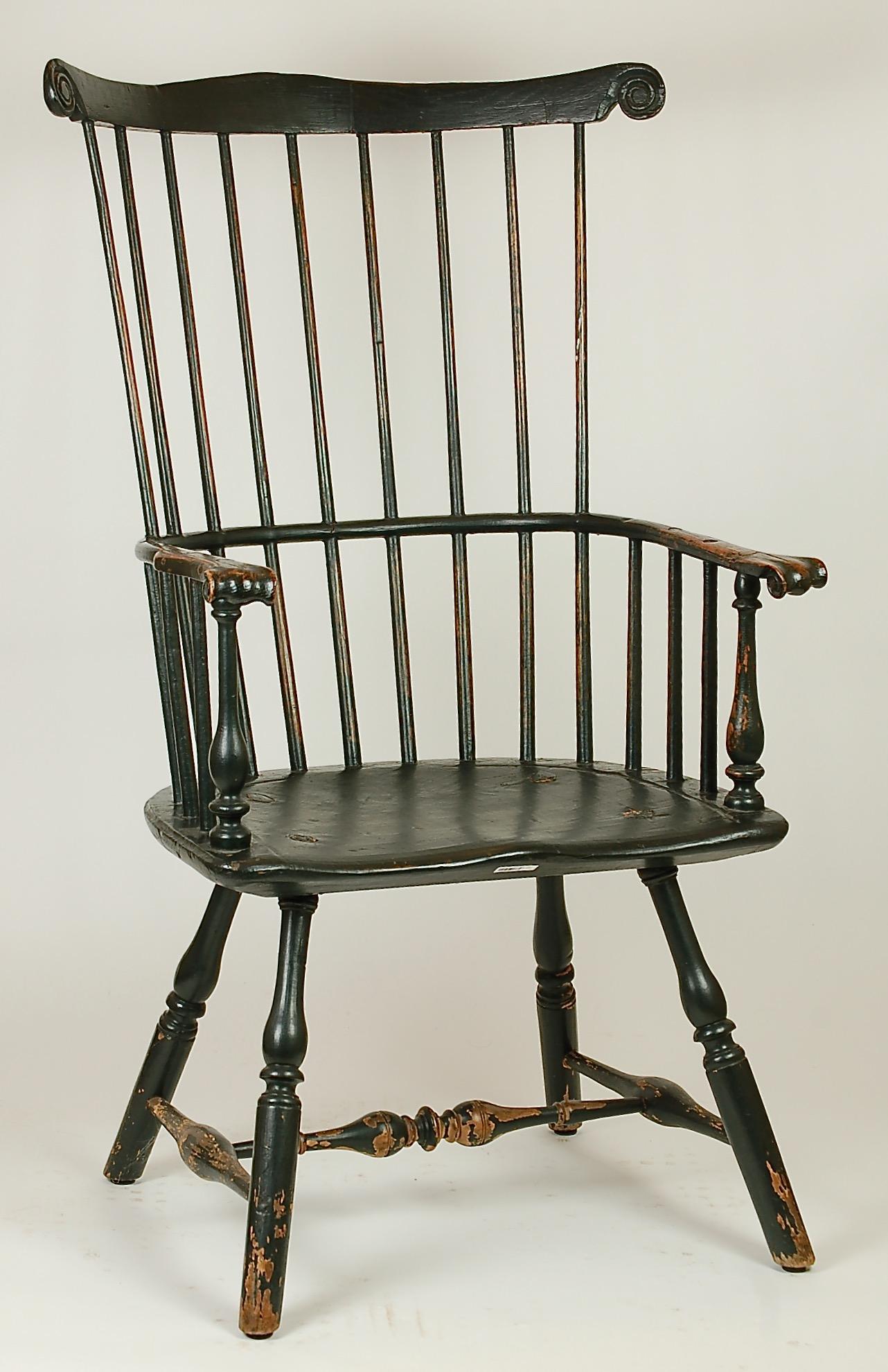 High-back Windsor armchair