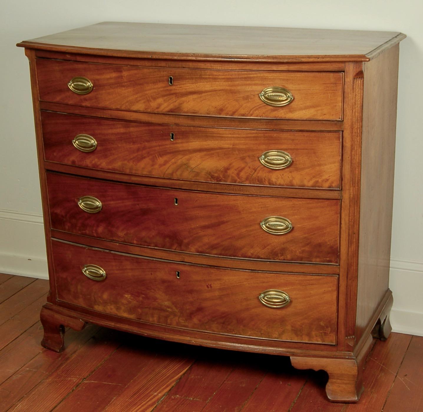4-drawer bowfront chest