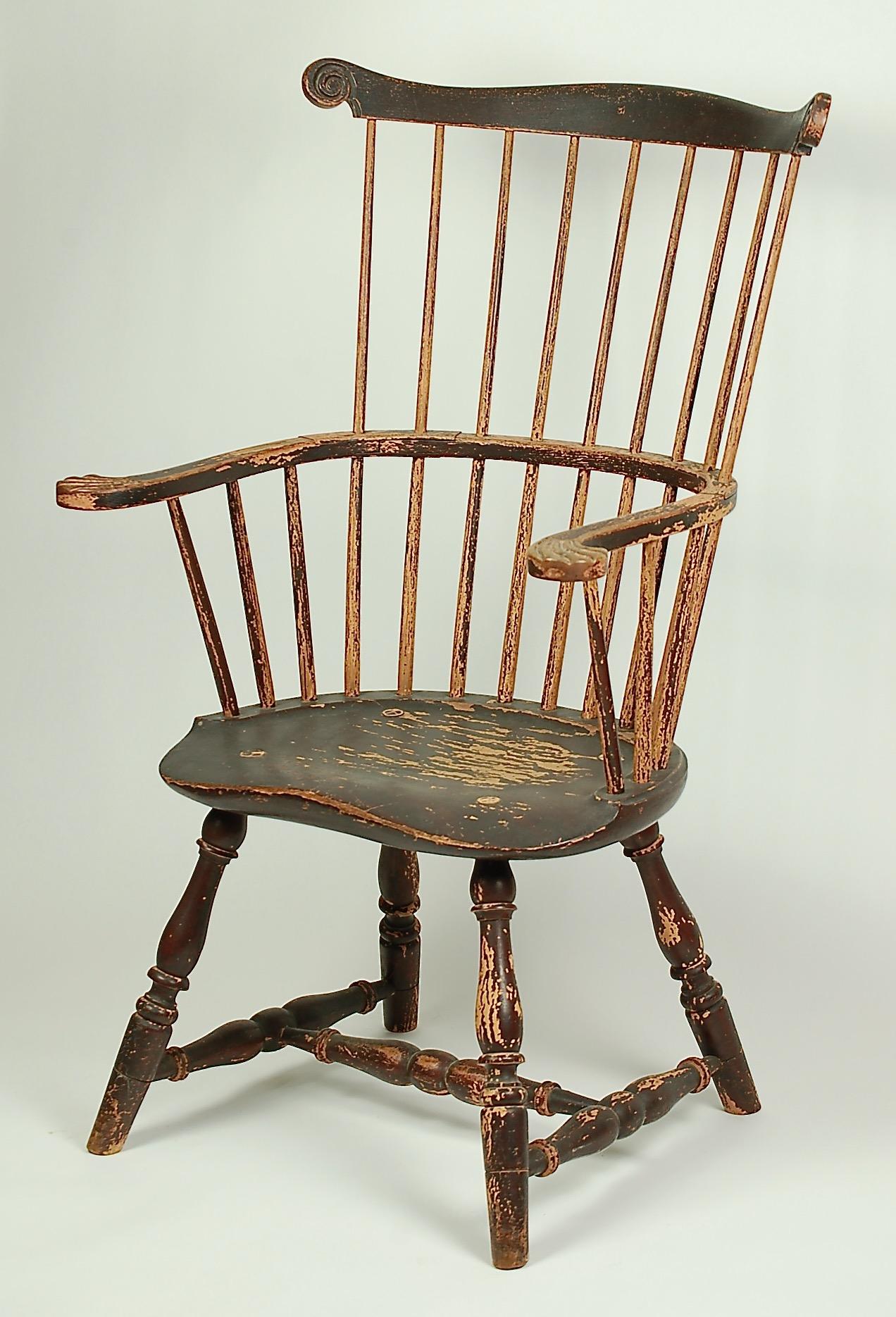 High-back Windsor armchair